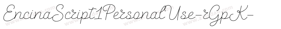 EncinaScript1PersonalUse-rGpK字体转换