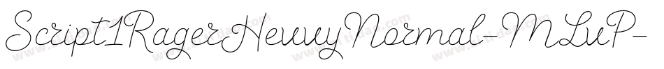 Script1RagerHevvyNormal-MLvP字体转换