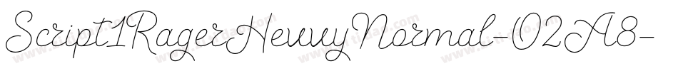 Script1RagerHevvyNormal-O2A8字体转换