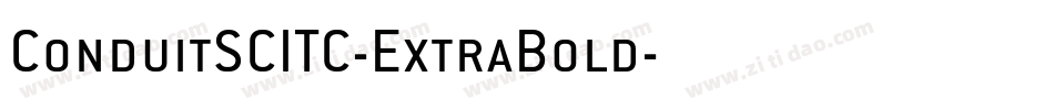ConduitSCITC-ExtraBold字体转换