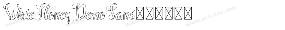 WhiteHoneyDemoSans字体转换
