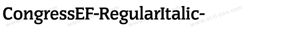 CongressEF-RegularItalic字体转换