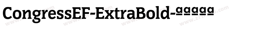 CongressEF-ExtraBold字体转换