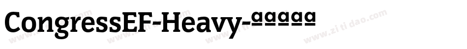 CongressEF-Heavy字体转换