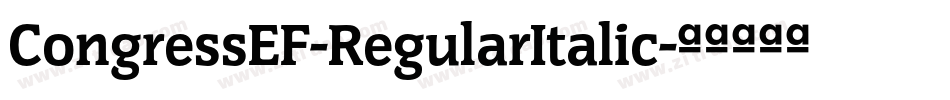 CongressEF-RegularItalic字体转换