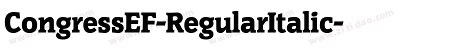 CongressEF-RegularItalic字体转换
