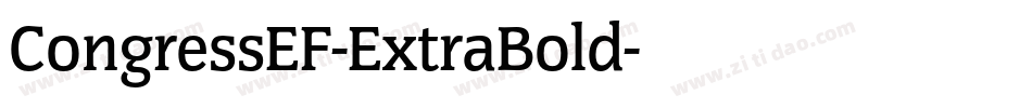 CongressEF-ExtraBold字体转换