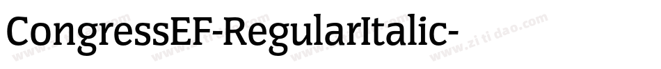 CongressEF-RegularItalic字体转换