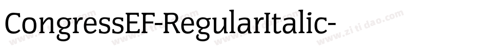 CongressEF-RegularItalic字体转换