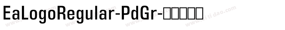 EaLogoRegular-PdGr字体转换