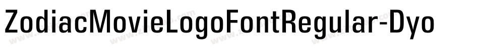 ZodiacMovieLogoFontRegular-Dyo1字体转换