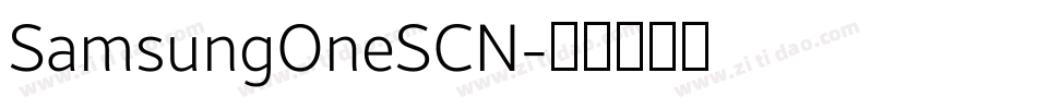 SamsungOneSCN字体转换