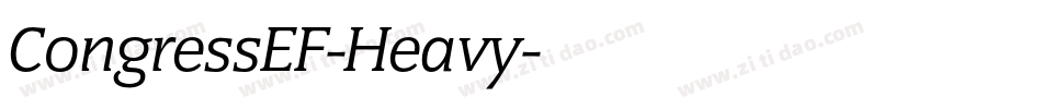 CongressEF-Heavy字体转换