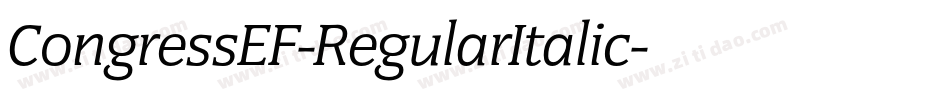 CongressEF-RegularItalic字体转换