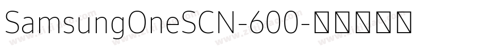 SamsungOneSCN-600字体转换