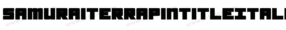 SamuraiTerrapinTitleItalic-eB8m字体转换