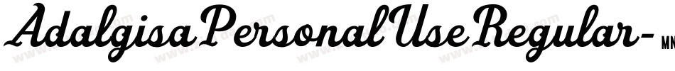 AdalgisaPersonalUseRegular-2xE8字体转换