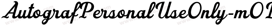AutografPersonalUseOnly-mOBm字体转换