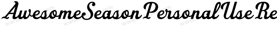 AwesomeSeasonPersonalUseRegular-ajYx字体转换