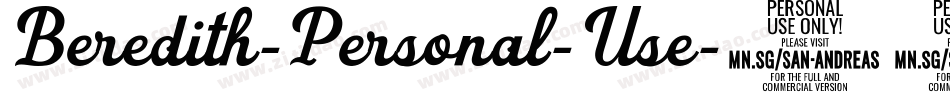 Beredith-Personal-Use字体转换