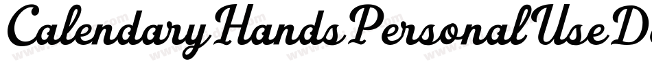 CalendaryHandsPersonalUseDemo-8zaZ字体转换