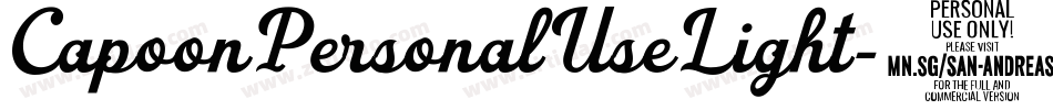 CapoonPersonalUseLight-2RYv字体转换