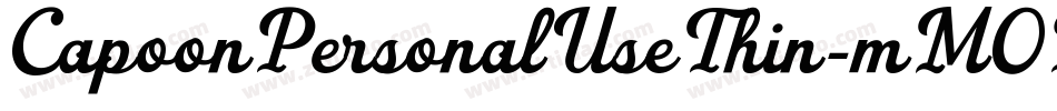 CapoonPersonalUseThin-mMOP字体转换