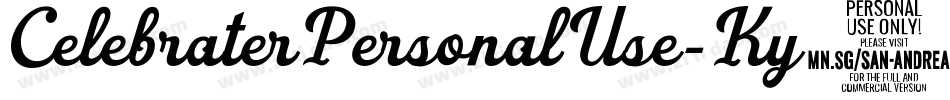 CelebraterPersonalUse-Ky0Z字体转换