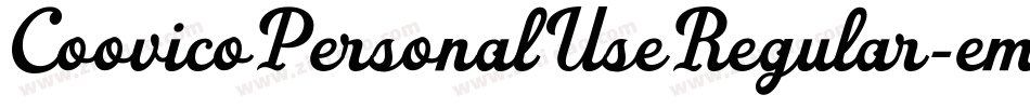 CoovicoPersonalUseRegular-emwp字体转换