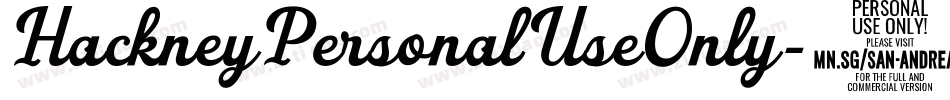 HackneyPersonalUseOnly字体转换