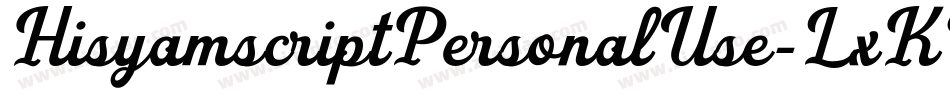 HisyamscriptPersonalUse-LxKW字体转换