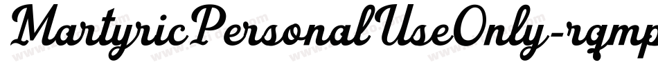 MartyricPersonalUseOnly-rqmp字体转换