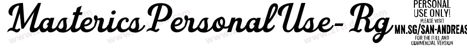 MastericsPersonalUse-Rg4W字体转换