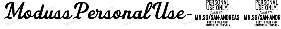 ModussPersonalUse字体转换