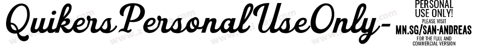 QuikersPersonalUseOnly字体转换
