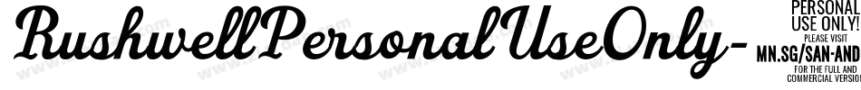RushwellPersonalUseOnly字体转换