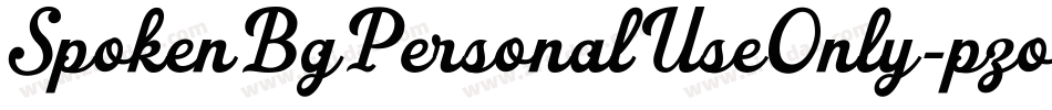 SpokenBgPersonalUseOnly-pzov字体转换