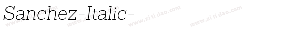 Sanchez-Italic字体转换