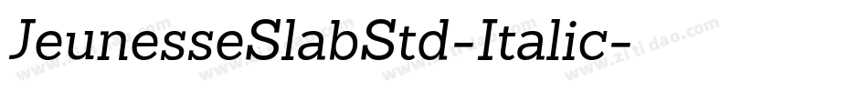 JeunesseSlabStd-Italic字体转换