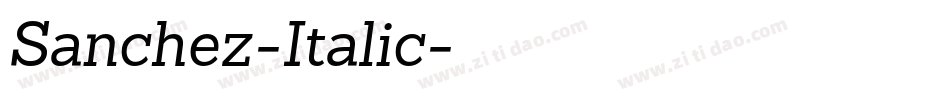 Sanchez-Italic字体转换