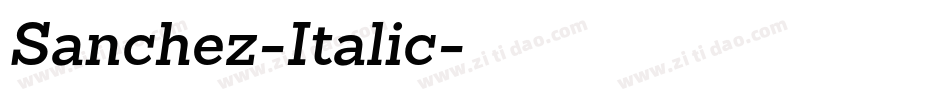 Sanchez-Italic字体转换