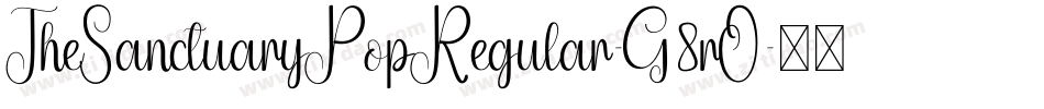 TheSanctuaryPopRegular-G8rO字体转换