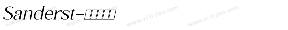 Sanderst字体转换