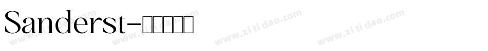 Sanderst字体转换