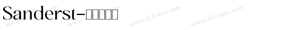 Sanderst字体转换
