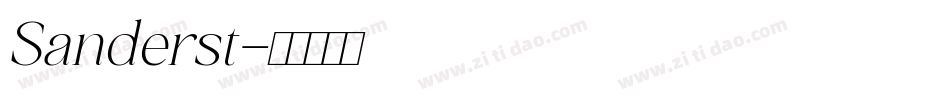 Sanderst字体转换