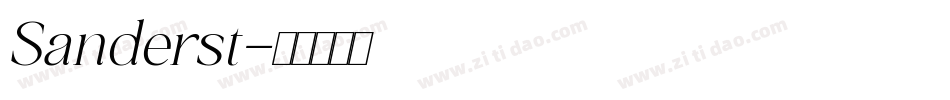 Sanderst字体转换