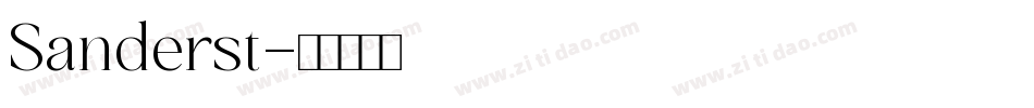 Sanderst字体转换