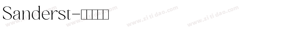 Sanderst字体转换