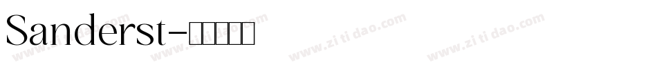 Sanderst字体转换